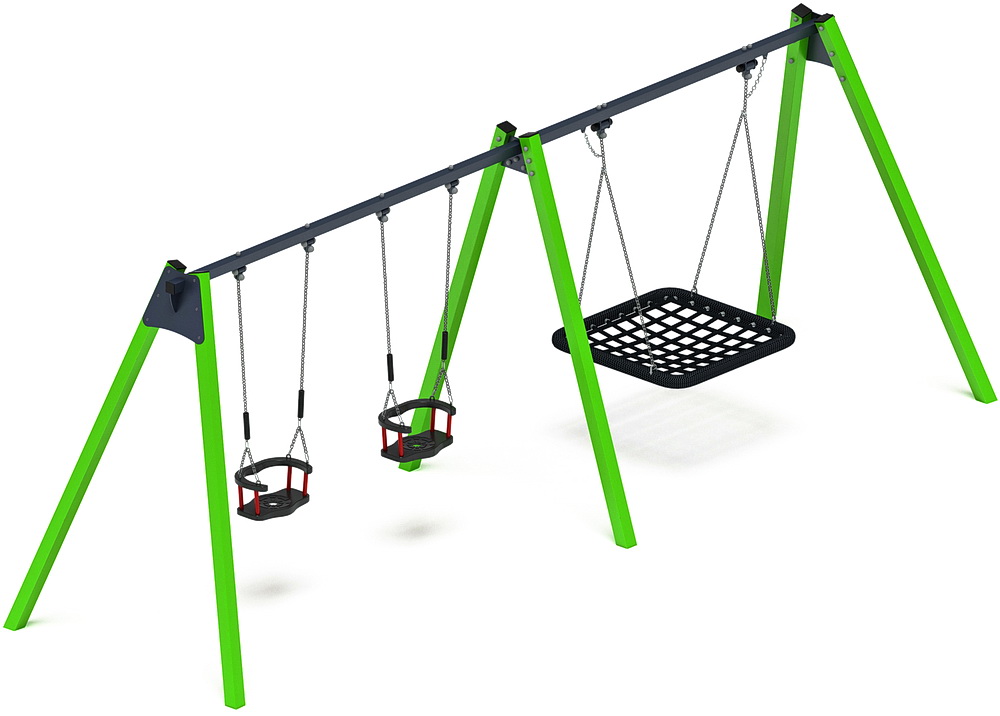Качели М3 тройные ИО 13.М.06.03.01.01-02.1 (зеленый)