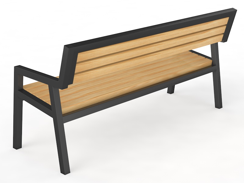 Уличная скамейка со спинкой «Чайка» (14.6.800)