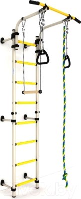 Детский спортивный комплекс ДСКМ "Комета next 1" (ДСКМ-2С-8.06.Г1.410.01-24) обливные белый антик/золото