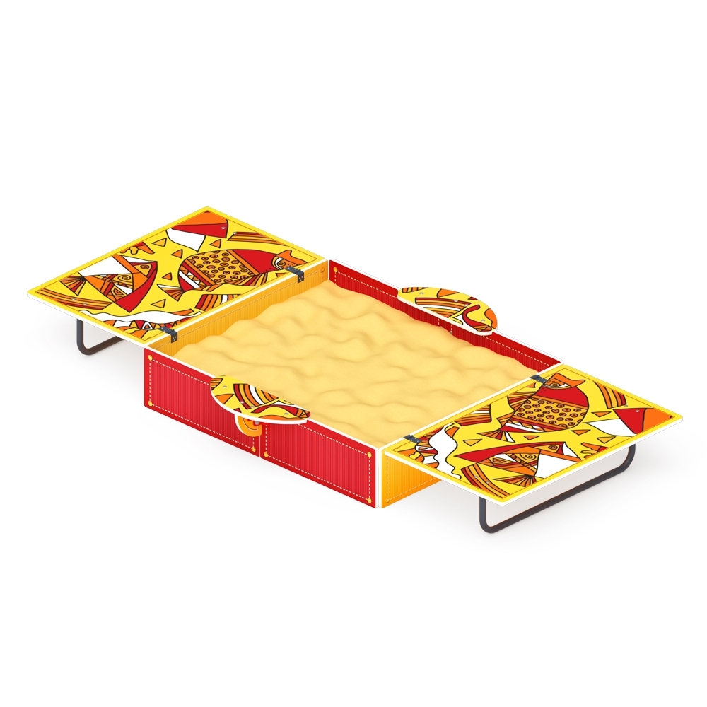 Песочница с крышкой (Рыбы) (крупная) ИО 5.01.11-08