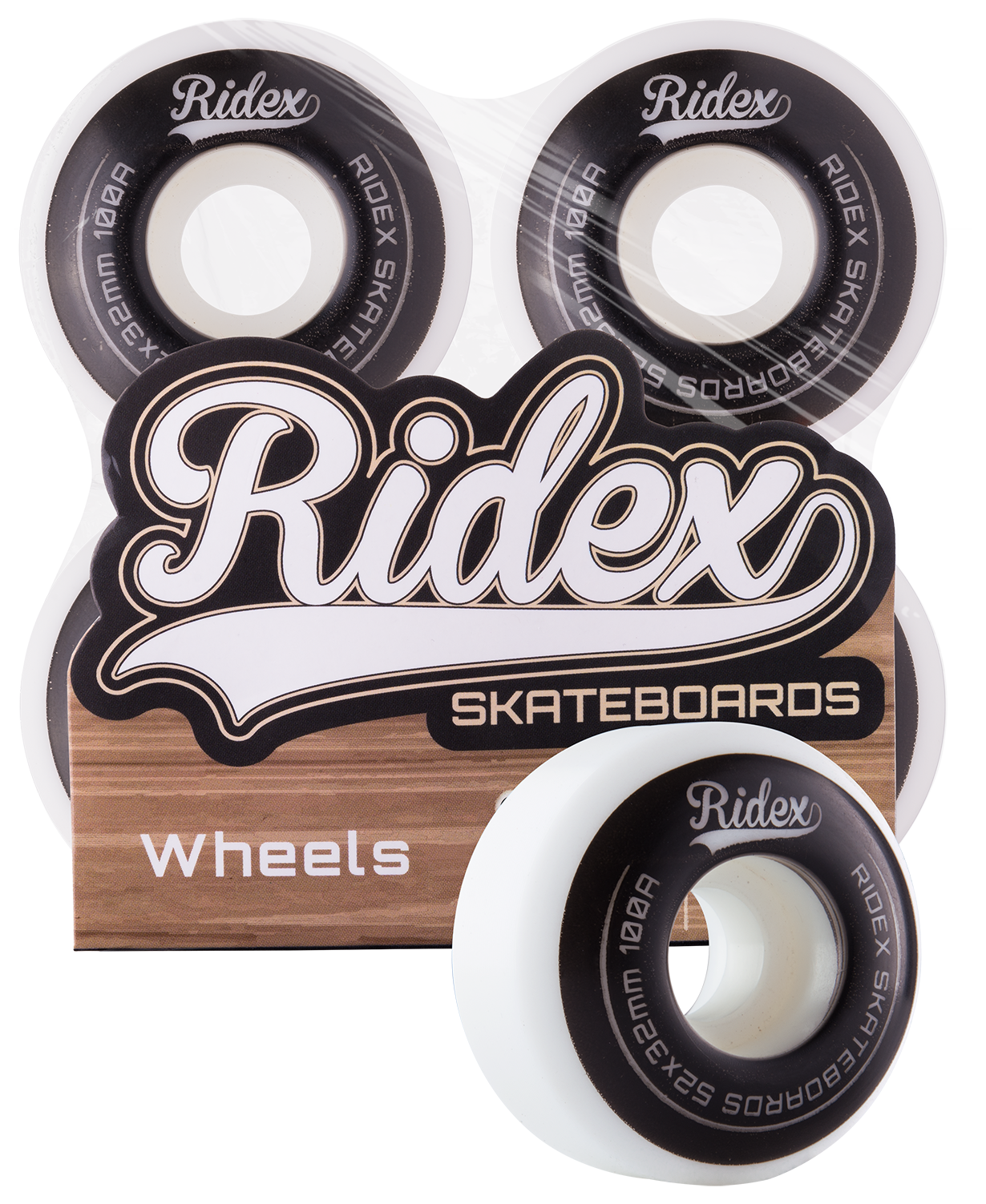 Комплект колес для скейтборда SB, 52*32, белый/черный, 4 шт.