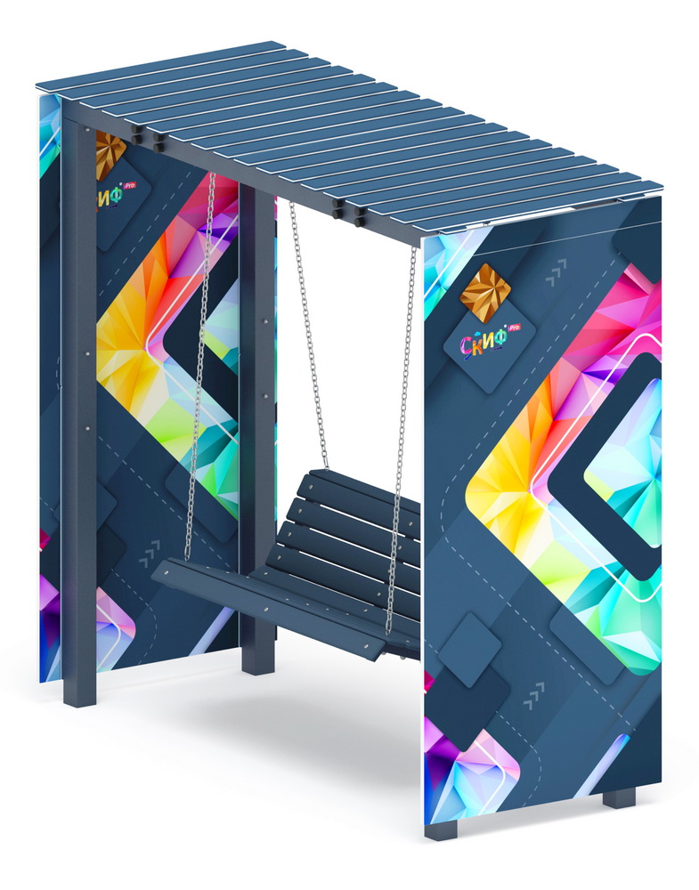 Пергола с качелями (СКИФ) МФ 78.06.01-01 /без поликарбоната/