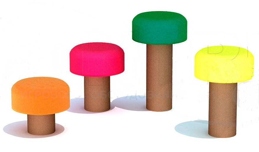 Резиновая фигура ZION Грибочки (для парков и детских площадок)