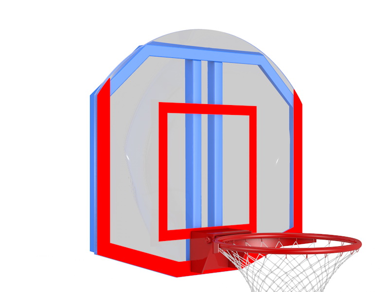 Щит стритбольный 960х800 мм из оргстекла 6 мм на м/к (01.212.006)
