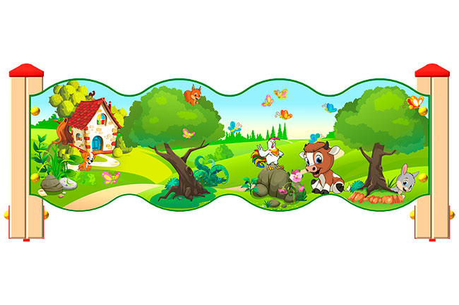 Ограждение детской площадки ZION Лесной мир У2 (ОГД057)