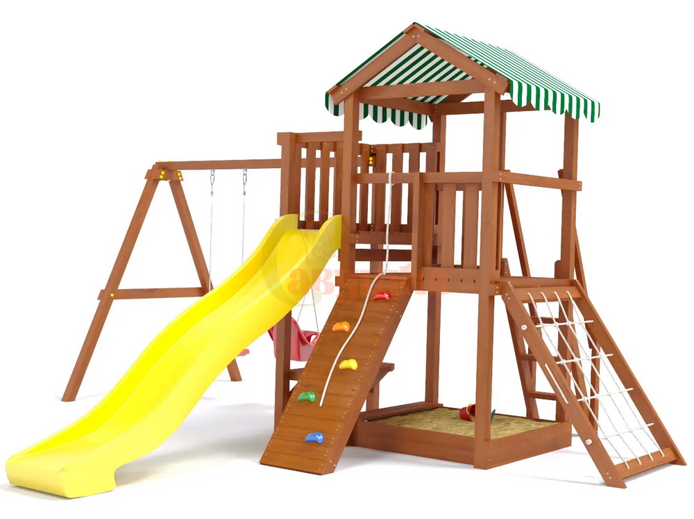 Детская площадка Савушка Мастер 2 Plus (Махагон) (горка 3 метра)