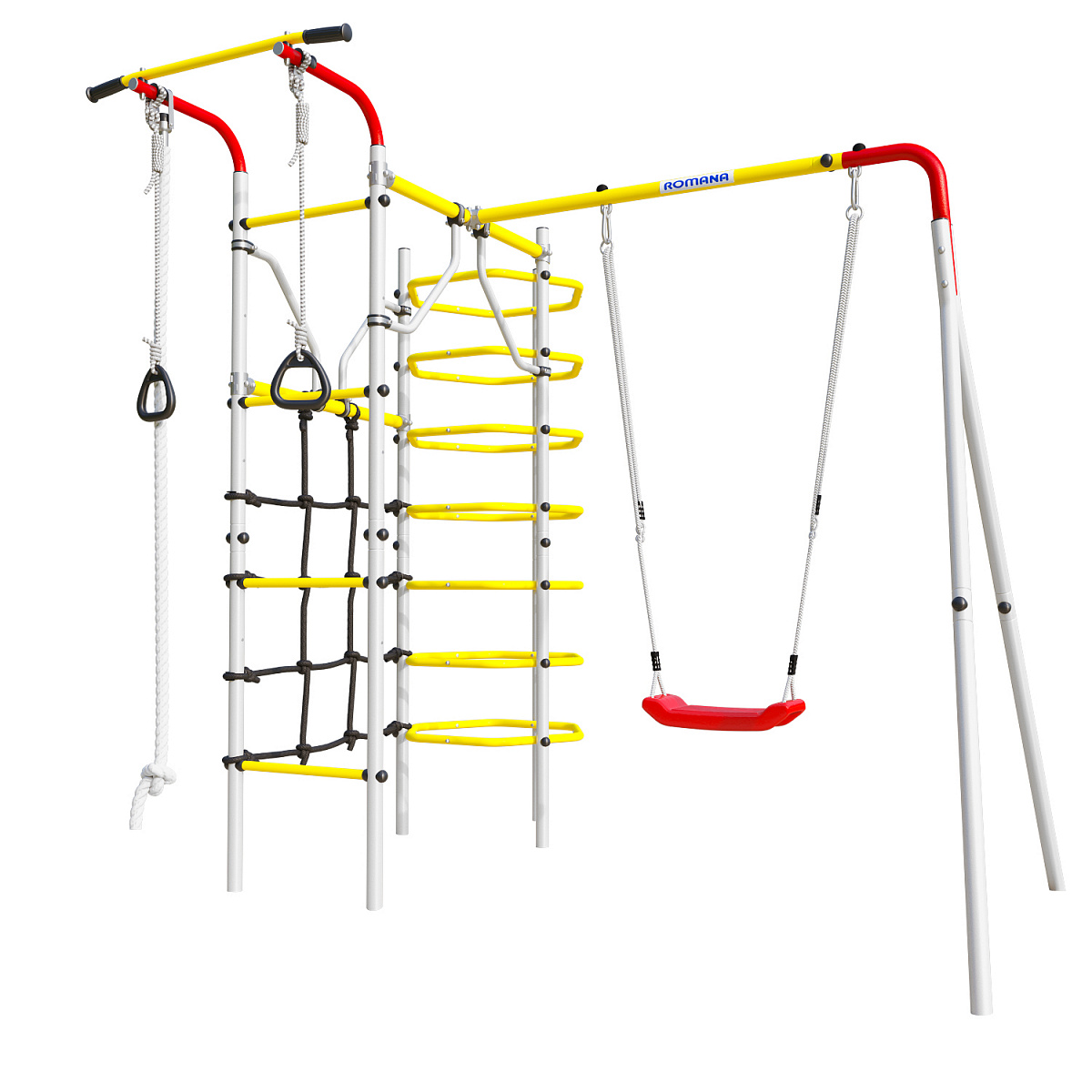 Детский спортивный комплекс для дачи КОСМОС Romana 103.21.05 + 1.Д-26.01 (пластиковые качели)