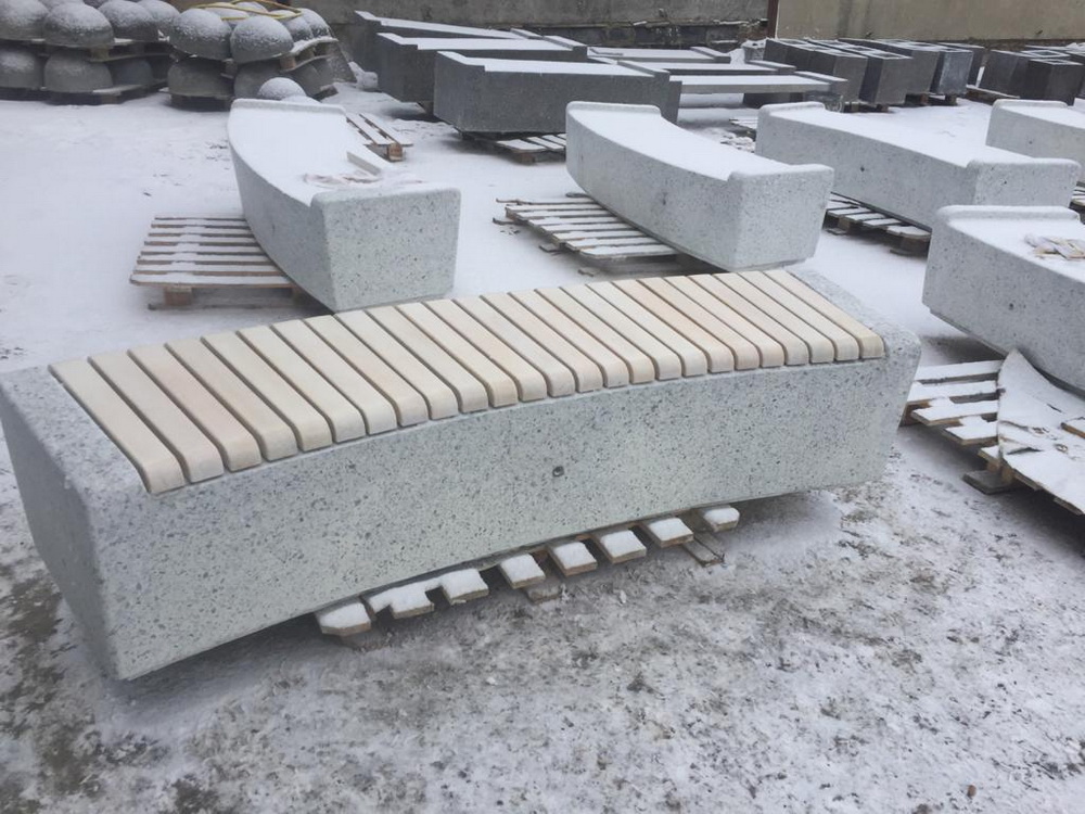 Скамья ОНДА бетонная С-66-R200