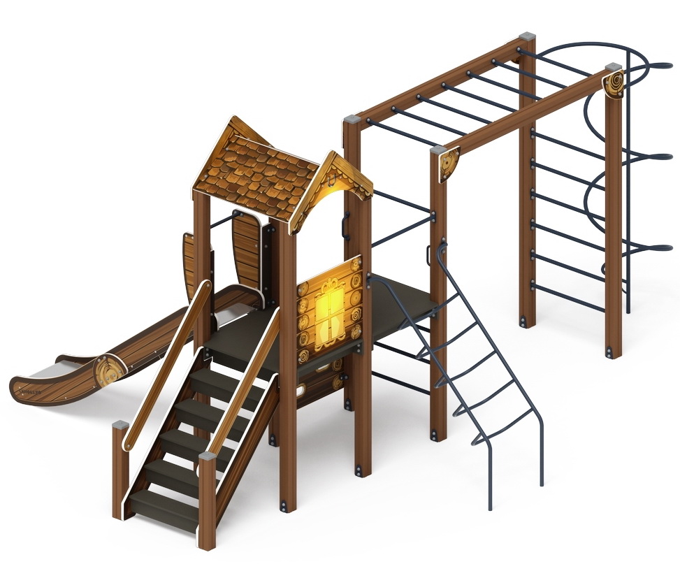 ИГРАЙТЕ С НАМИ (Эко) детский игровой комплекс ДИК 2.01.1.08-02 (Н=1200)