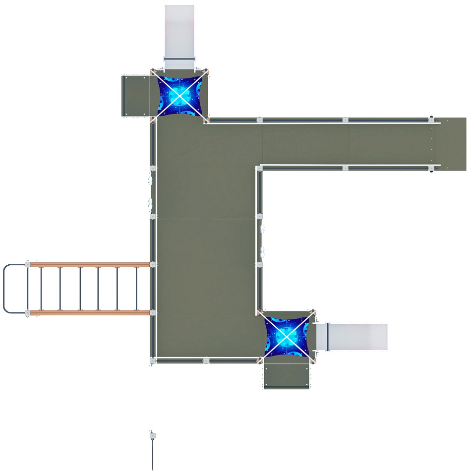 Детский спортивный комплекс ЗАБОТА КОСМОПОРТ (H=750) ДОВ 20.14.01-01