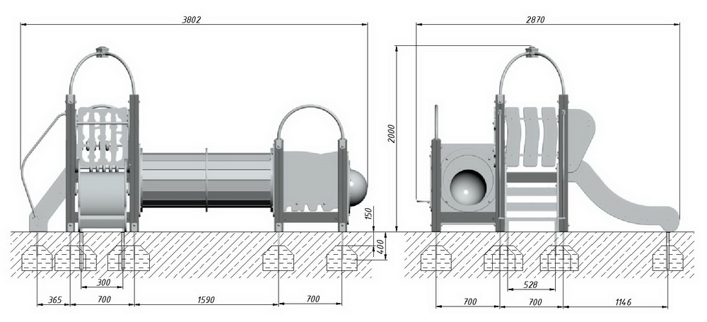 Детский игровой комплекс ZION Карликовый гиппопотам (КД004)