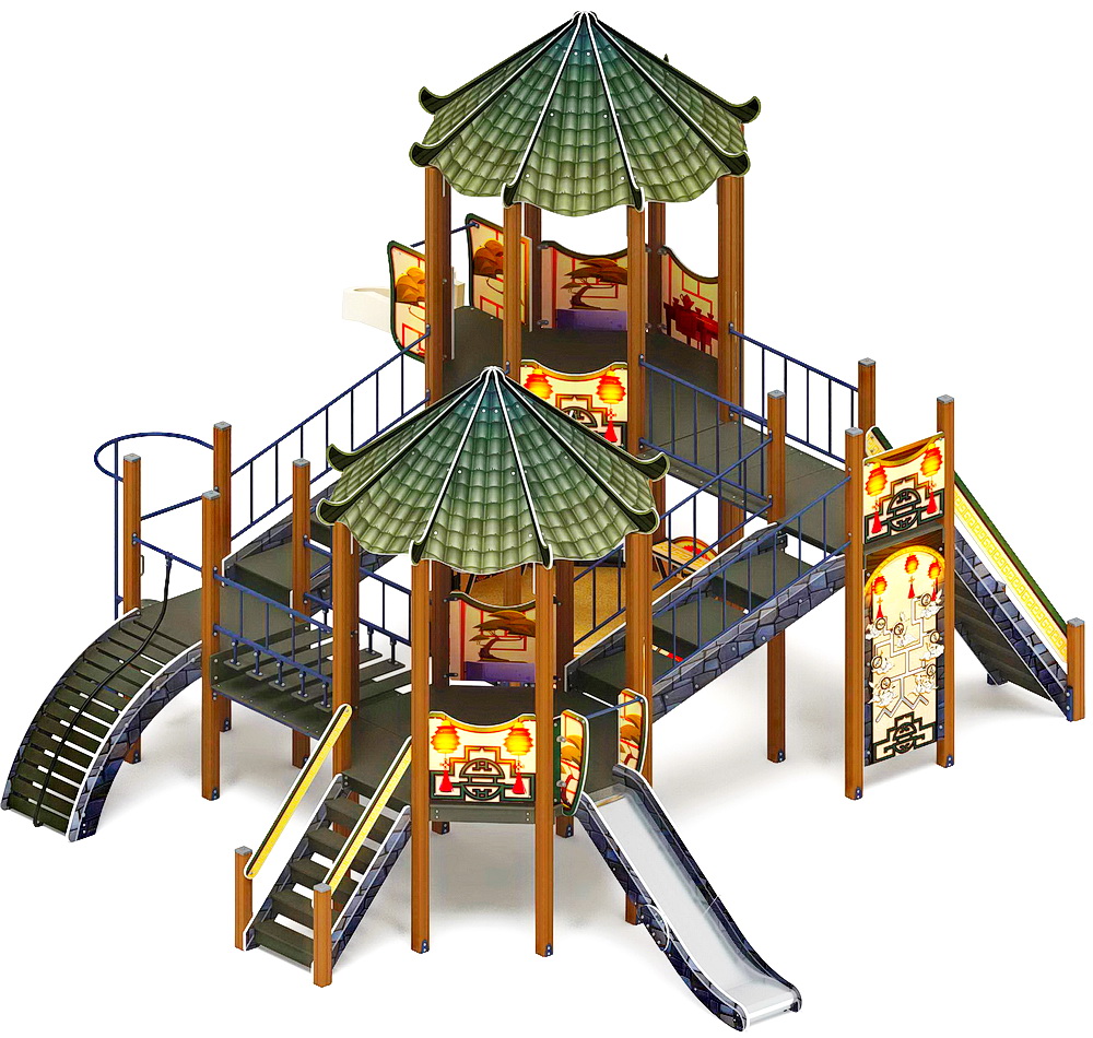 КАРНАВАЛ детский игровой комплекс ДИК 2.22.04-02 (H=2000, H=1200)