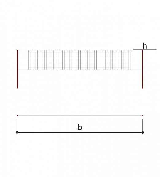 Волейбольная сетка со стойками Romana 204.17.00