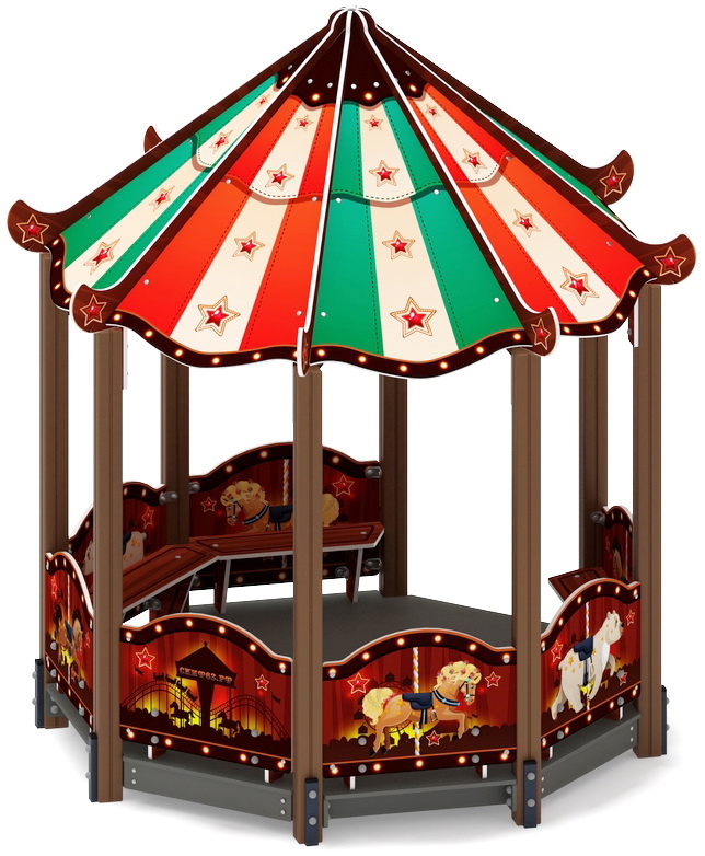 Беседка-пагода КАРНАВАЛ (Шапито) для детской площадки МФ 10.22.01-01