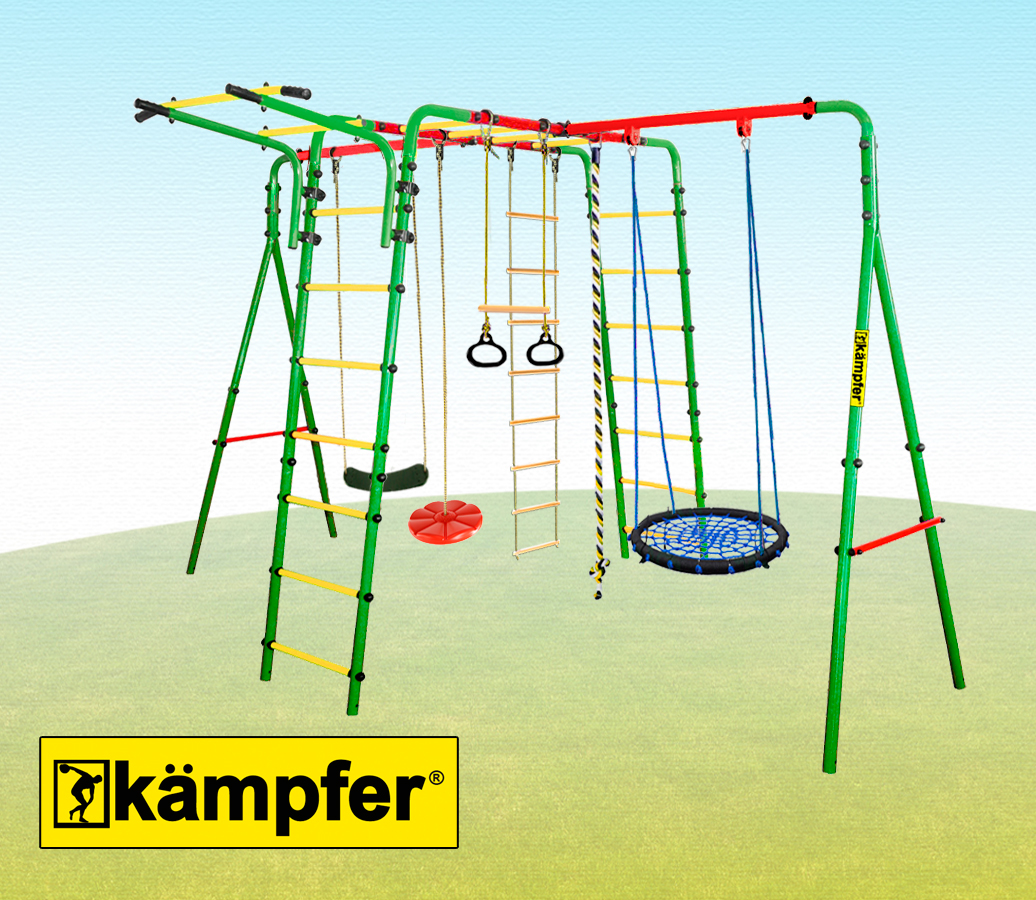 Спортивно-игровой комплекс Kampfer Wunder (Гнездо малое синее (красная лиана))