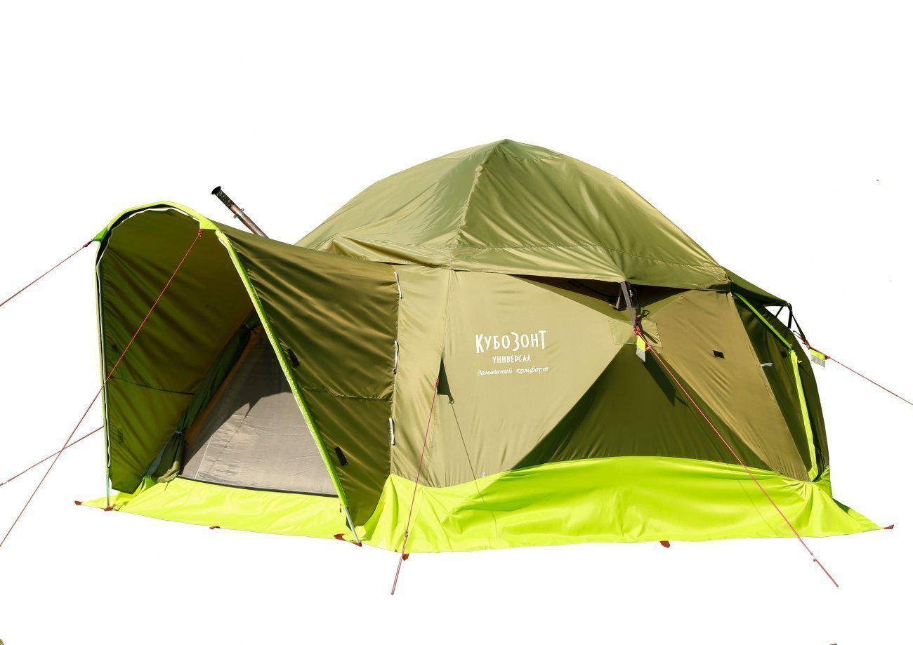 Универсальная палатка ЛОТОС КубоЗонт 6-У Классик Комплект №1 (влагозащитный колпак; гидродно; утепленный пол)