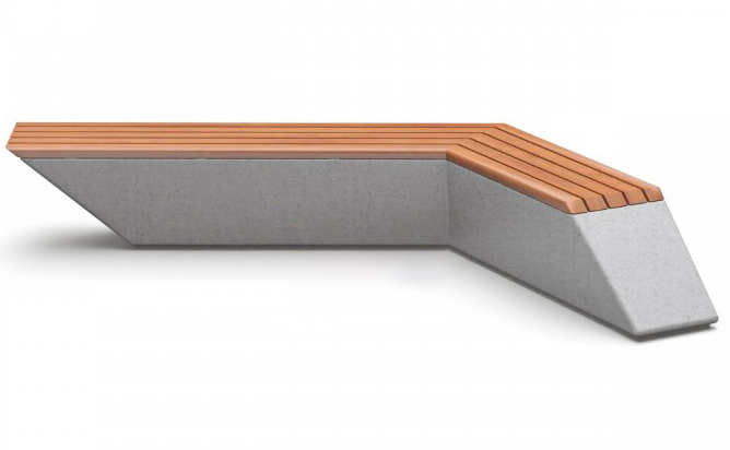 Скамья бетонная С-94-7 (Зигзаг)