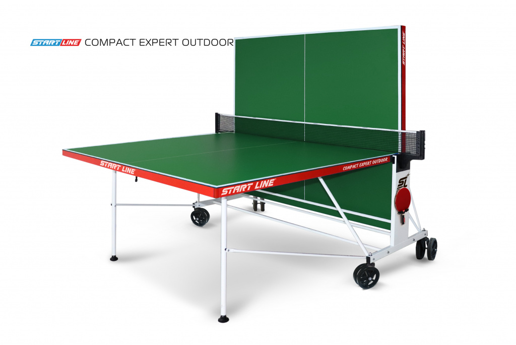 Теннисный стол START LINE Compact Expert Outdoor Green с сеткой