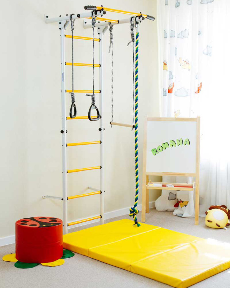 Детский спортивный комплекс ДСКМ "Карусель S1" ЭКОНОМ (ДСКМ-2С-8.00.Г3.490.01-13) белый антик/золото