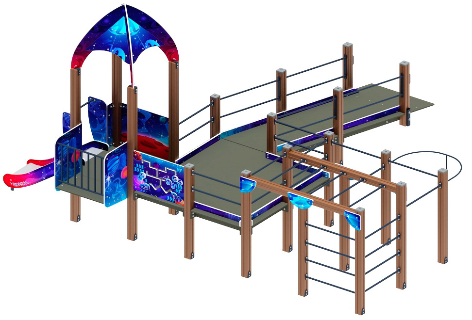 Детский спортивный комплекс ЗАБОТА КОСМОПОРТ (H=750) ДОВ 20.14.02-01