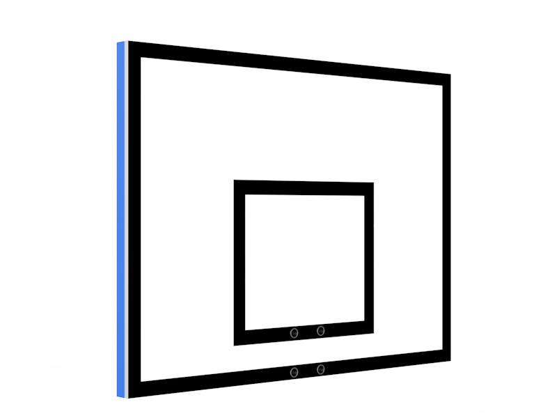 Щит баскетбольный из фанеры толщ.9 мм на металлическом каркасе (размер на выбор)