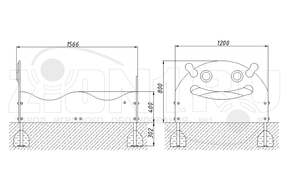 Детская песочница ZION Гусеничка (П055)