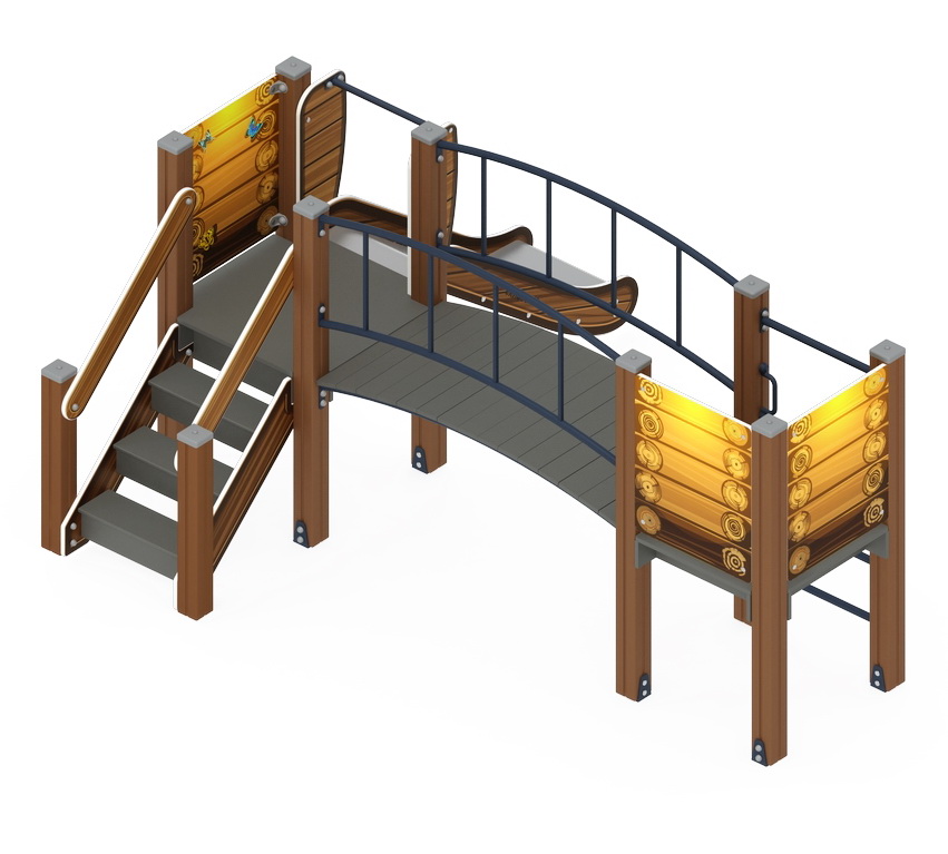 КАРАПУЗ (Эко) детский игровой комплекс ДИК 1.001.03-02 (H=750)