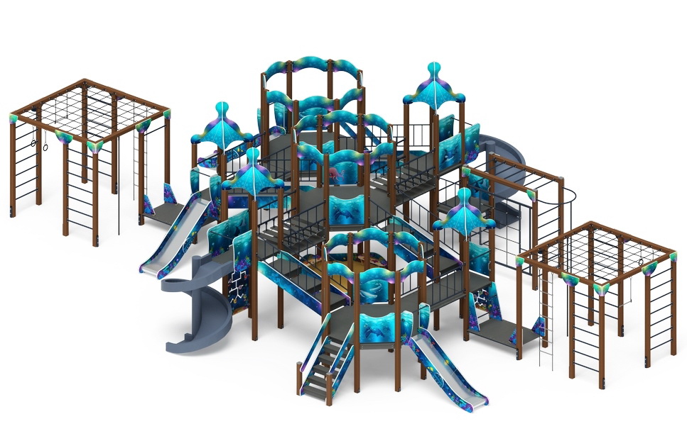 МОРСКОЙ детский игровой комплекс ДИК 2.17.08-01 (H=1200, H=2000)