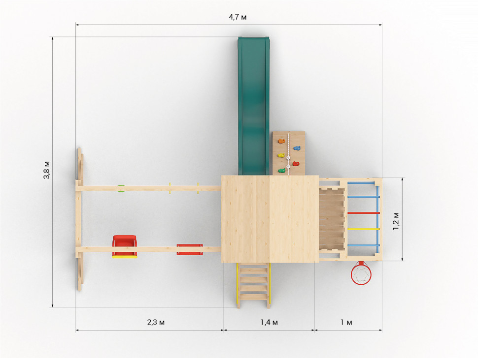 Детская игровая площадка Лео Макси (без покраски)