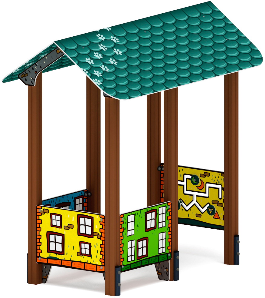 ДОМИК СРЕДНИЙ 1 (Город) для детской площадки МФ 10.01.05-01