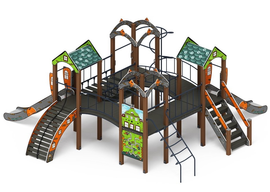 ДВОРИК ДЕТСТВА (Город) детский игровой комплекс ДИК 2.01.4.01-01 (H=1200)