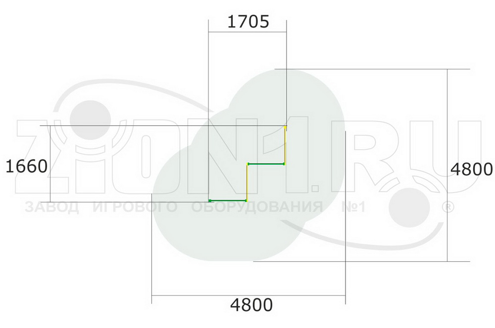 Шведская стенка ZION Уголок 2 (СЭ002)