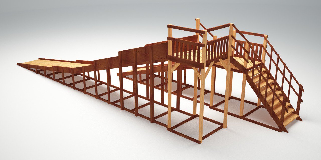 Зимняя горка ЗИМА 9 Савушка (скаты 6 и 12 м)