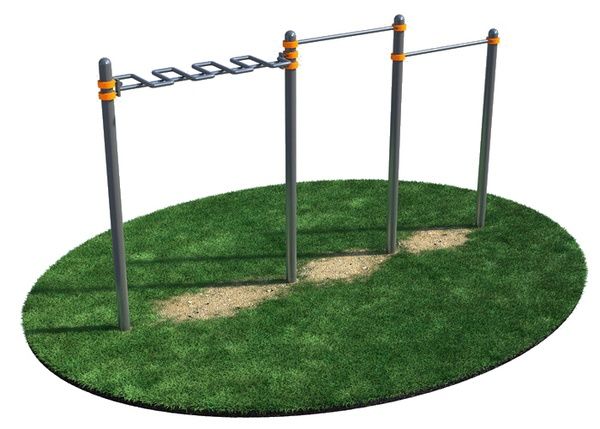 Двойной турник с рукоходом змейка СВС-67