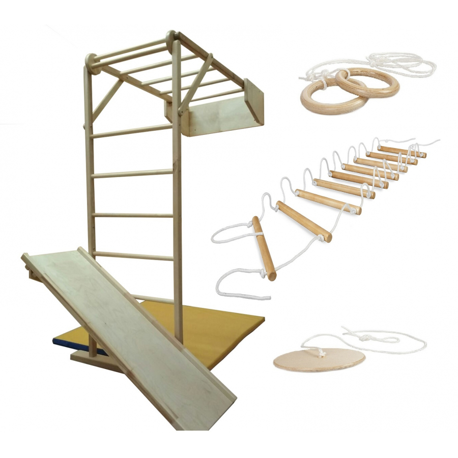 Деревянный игровой комплекс Жираф Спорт KIDWOOD