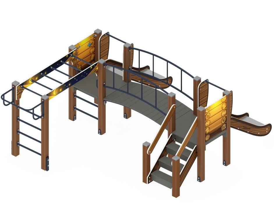 КАРАПУЗ (Эко) детский игровой комплекс ДИК 1.001.04-02 (H=750)