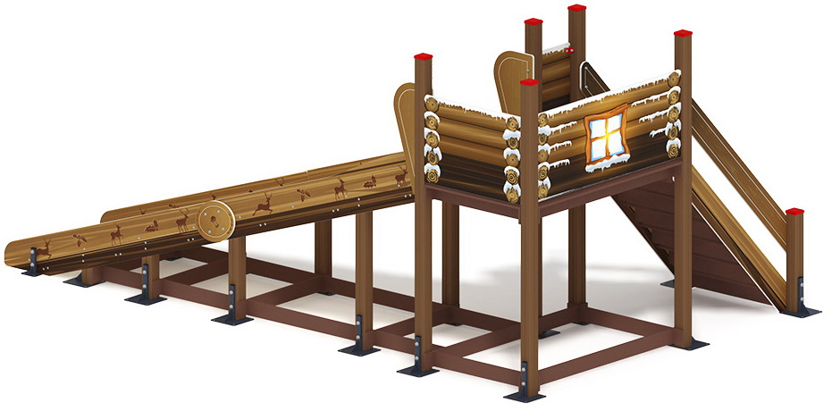 ЗИМА 1 горка (Н=1500) (Коричневый) ИО 49.01.01-13