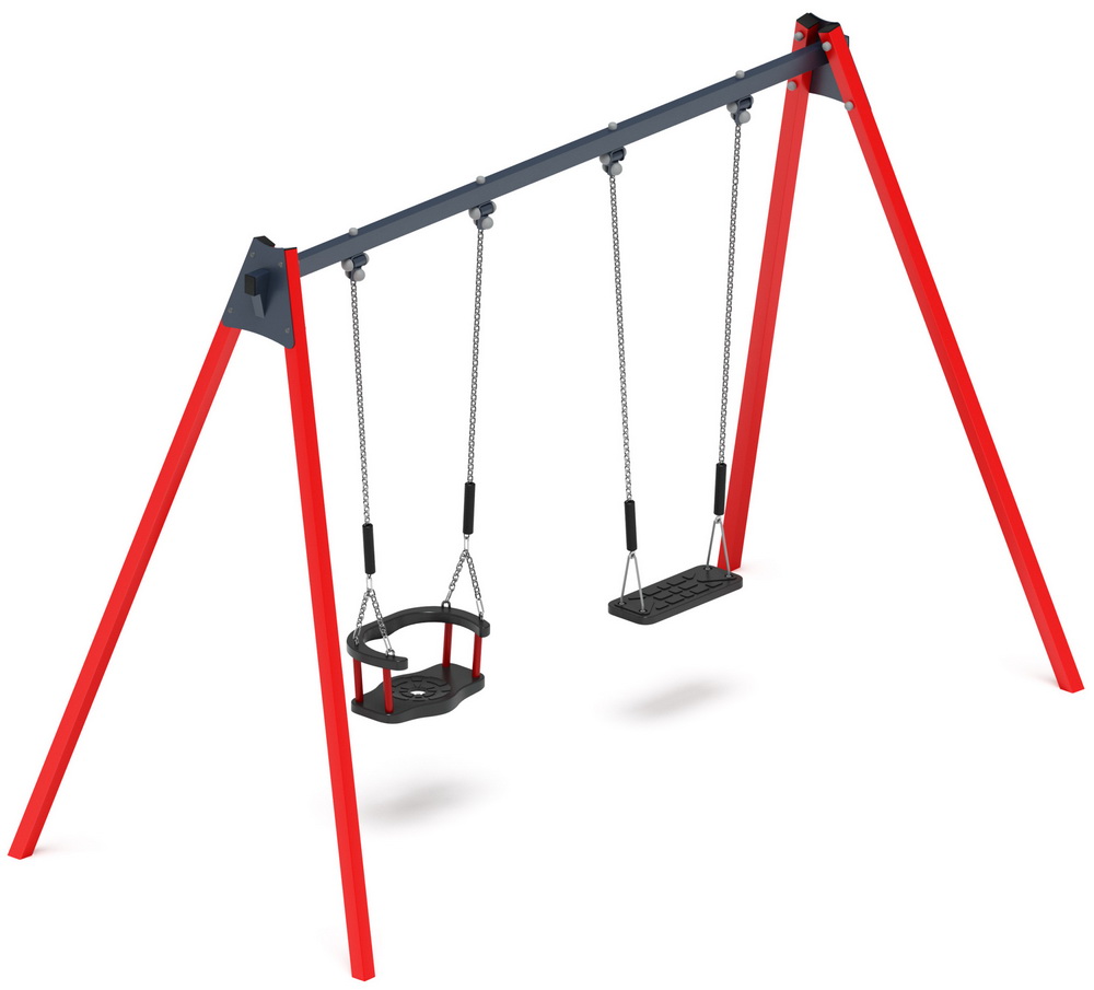 Качели М2 двойные ИО 12.М.01.03.03-01 (красный)