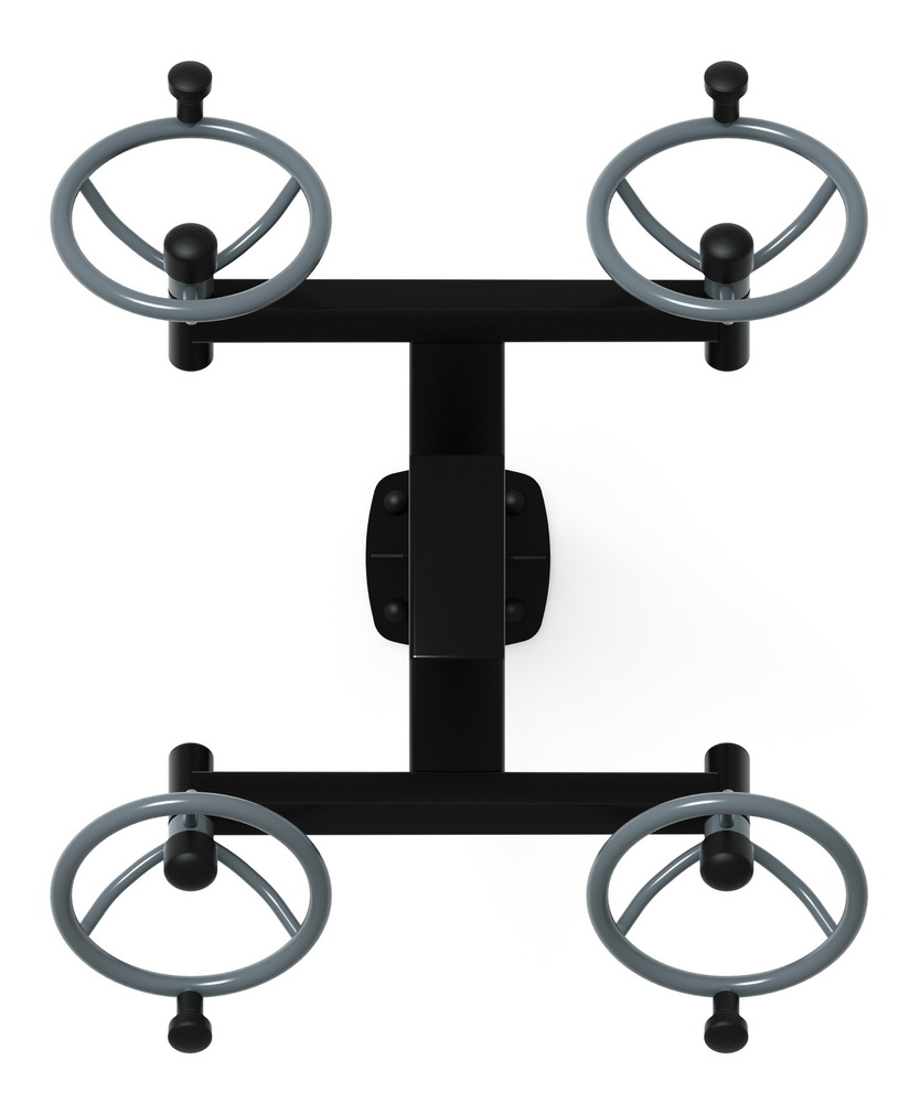 Тренажер уличный РУЛИ (4 руля положение сидя) серый СТ 102-13