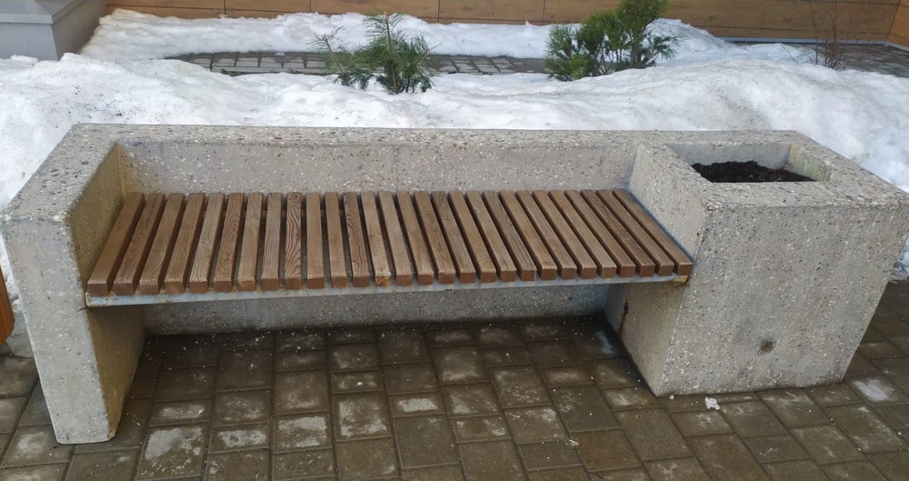 Скамья бетонная (с цветником) С-20