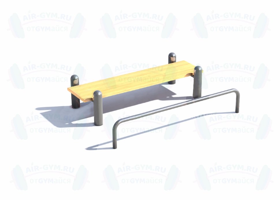 Скамья с упорами гимнастическая (модерн.) СВС-62-М