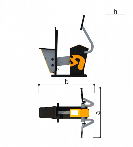 Тренажер уличный ТЯГА К ГРУДИ Romana 207.37.10