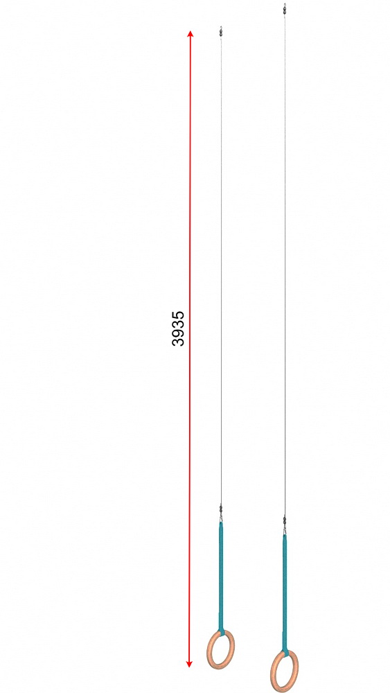 Кольца гимнастические d=235 мм с тросом (04.402 и 04.402.01)