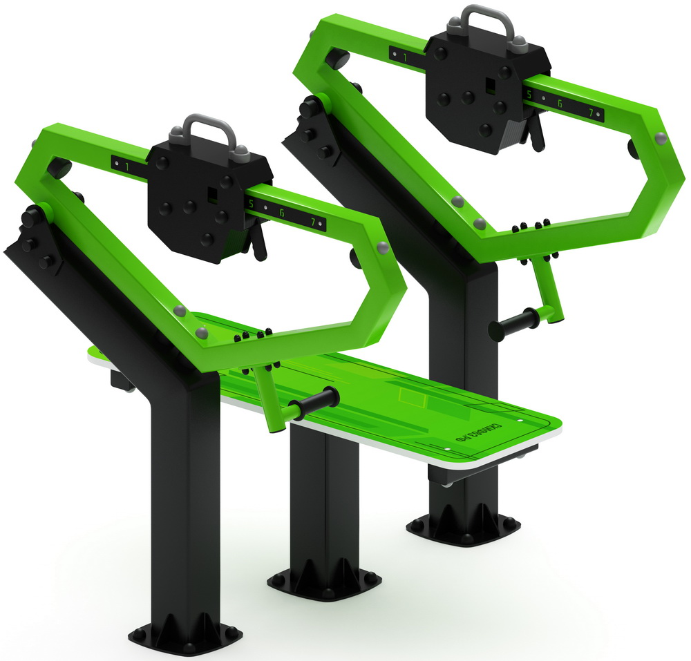 Уличный тренажер ЖИМ ЛЕЖА СТ 026-11.П