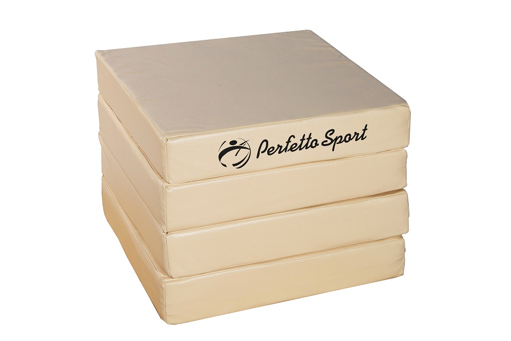 Мат № 11 (100 х 100 х 10) складной 4 сложения PERFETTO SPORT бежевый