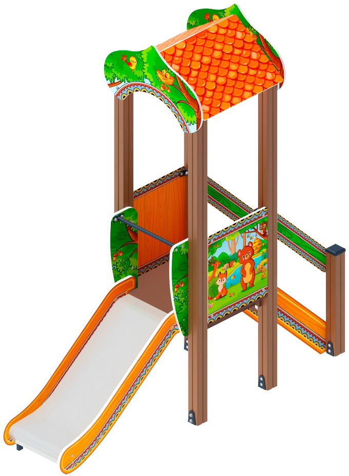 ПОЛЯНКА детский игровой комплекс ДИК 1.16.01-01 (H=750)