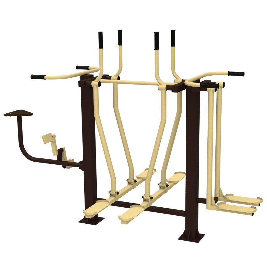 Уличный тренажер Лыжники + Велосипед + Разведение ног  Air-Gym YT35