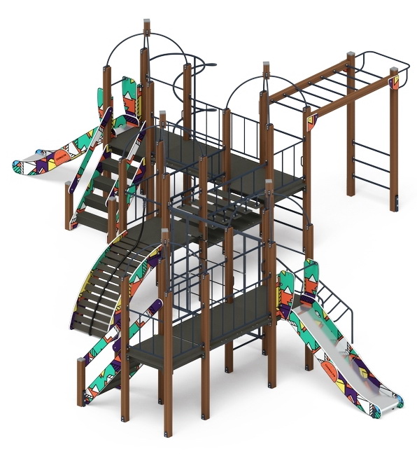 НАВИНА (Геометрия) детский игровой комплекс ДИК 2.09.08-02 (H=1200)