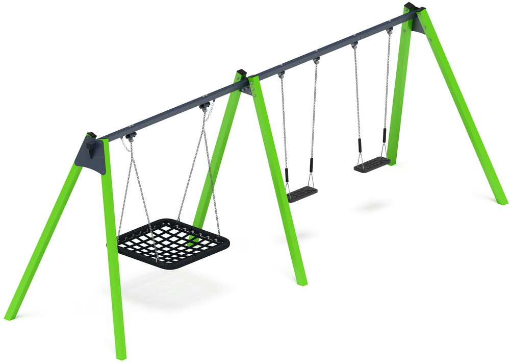 Качели М3 тройные ИО 13.М.06.03.03.01-02 (зеленые)