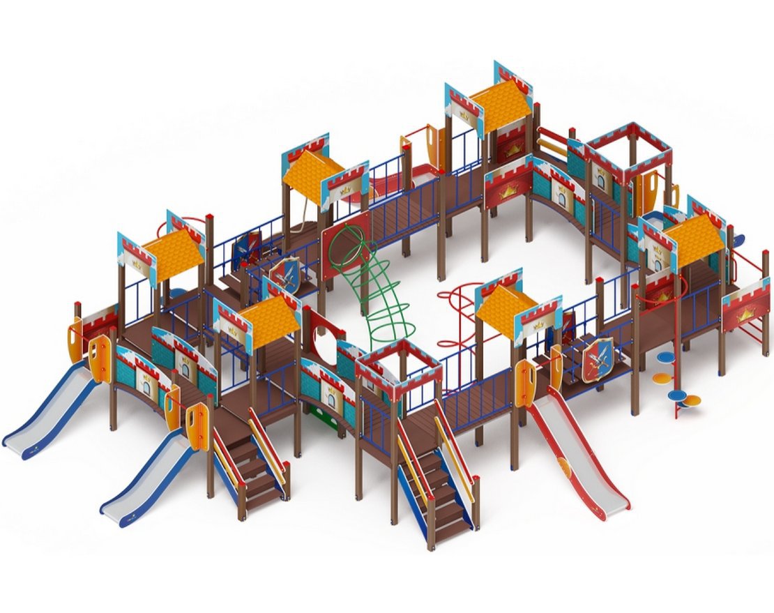 ЗАМОК детский игровой комплекс ДИК 2.18.11-01 (H=1200 H=900)